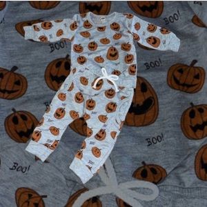Sale !!!!! Halloween pumpkin baby jogger set